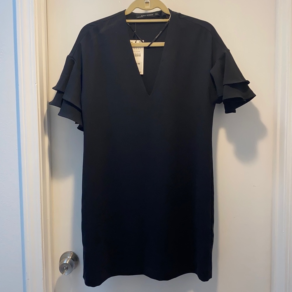 NWT Zara Black Sheath Dress